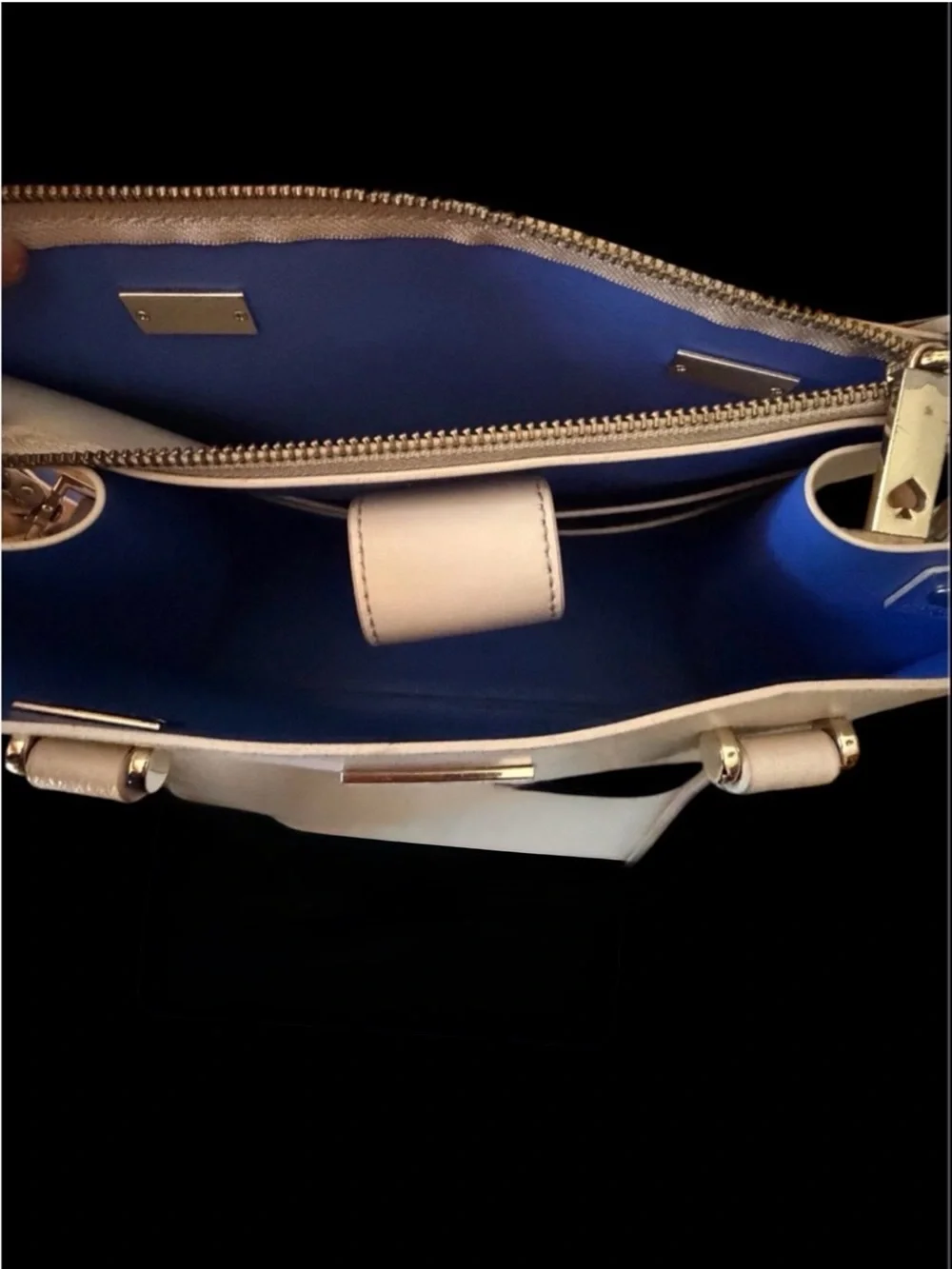 Kate Spade Cream Satchel with Blue Trim Woman’s Bag - Picture 3 of 8